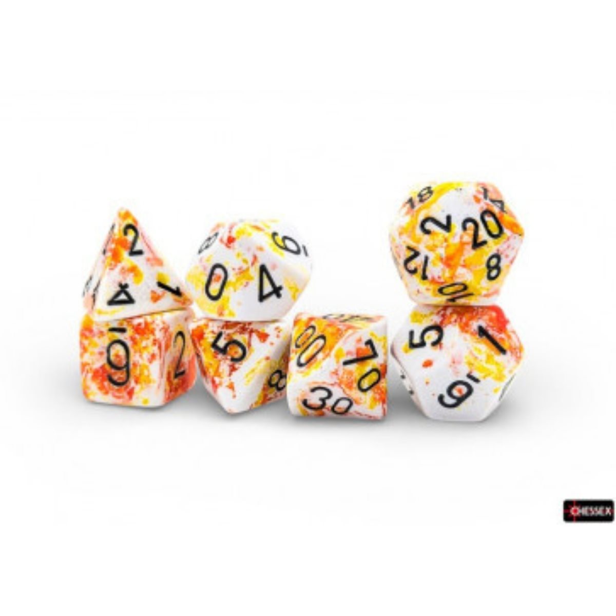 Chessex: 7 Dice Set - Brush Sunrise