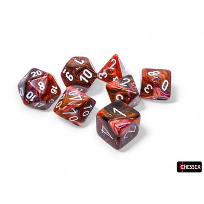 Chessex: 7 Dice Set - Festive Symphony/White