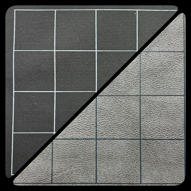 Chessex: Battlemat 1" Square - 2 Sided Black / Grey