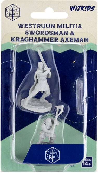 D&D Minis: CR Westruun Militia Swordsman and Kraghammer Axeman