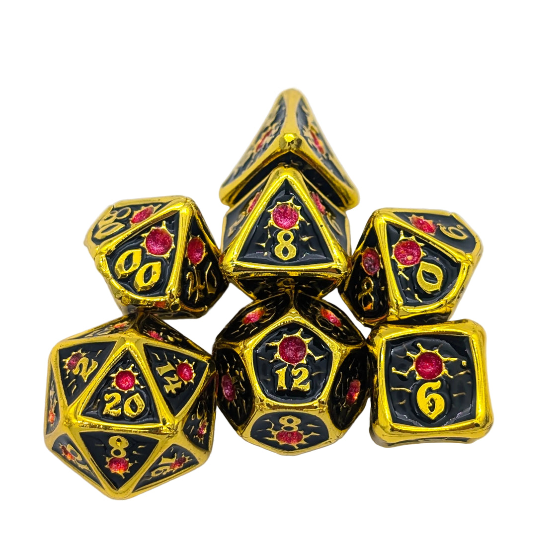 Mystery Dice Goblin: Metal Dice Set - Royal Black