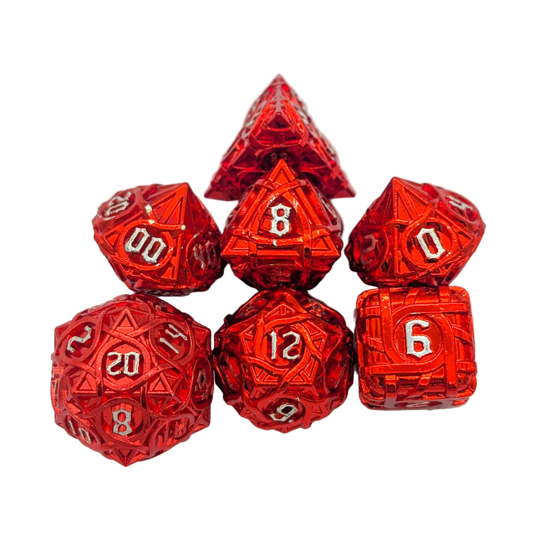 Mystery Dice Goblin: Metal Dice Set - Thorns Red