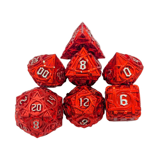 Mystery Dice Goblin: Metal Dice Set - Thorns Red