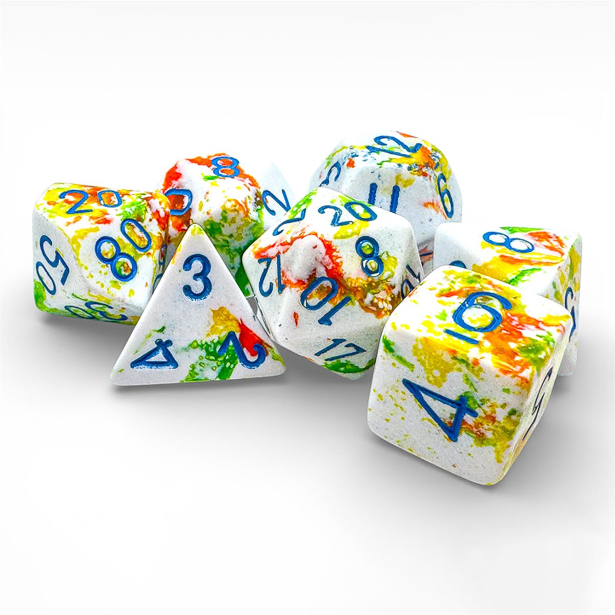 Chessex: 7 Dice Set - Brush Breezy Blue