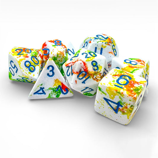 Chessex: 7 Dice Set - Brush Breezy Blue