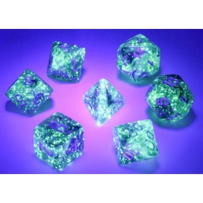 Chessex: 7 Dice Set - Borealis Light Smoke/Silver