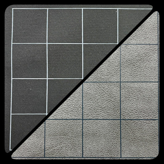 Chessex: Battlemat 1" Square - 2 Sided Black / Grey
