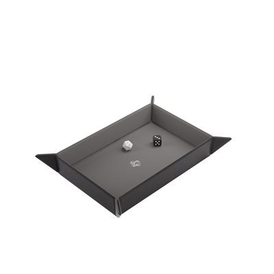 Gamegenic: Magnetic Dice Tray - Rectangular Black/Gray