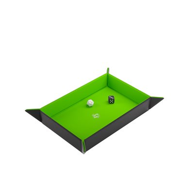 Gamegenic: Magnetic Dice Tray - Rectangular Black/Green