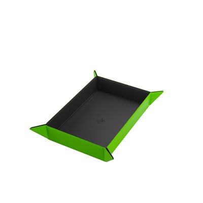 Gamegenic: Magnetic Dice Tray - Rectangular Black/Green