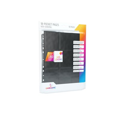 Gamegenic: Side Loading 18-Pocket Pages - Black