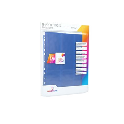 Gamegenic: Side Loading 18-Pocket Pages - Blue