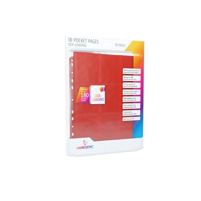 Gamegenic: Side Loading 18-Pocket Pages - Red