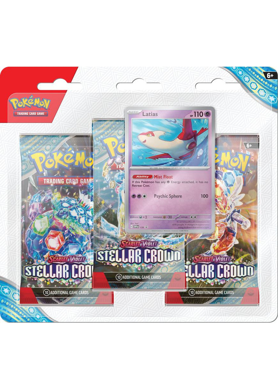 Pokemon: Scarlet and Violet SV7 - Stellar Crown - 3 Pack Blister