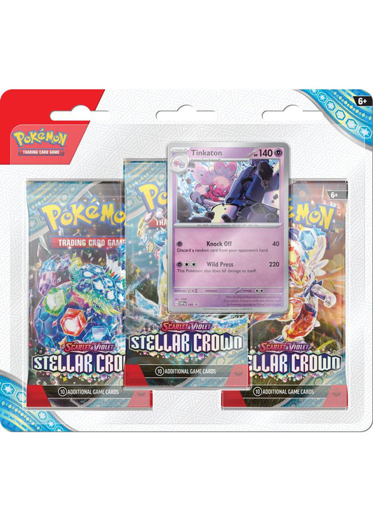 Pokemon: Scarlet and Violet SV7 - Stellar Crown - 3 Pack Blister