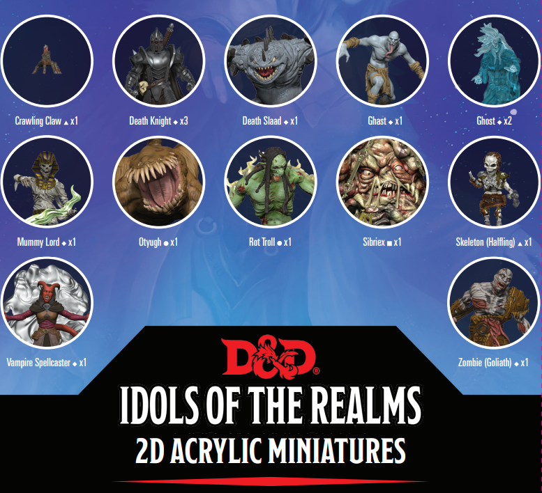 D&D Minis: IDOLS 2D MINIS BONEYARD SET 1 (30)