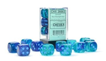 Chessex: 12D6 - Gemini Blue-Blue/Light Blue