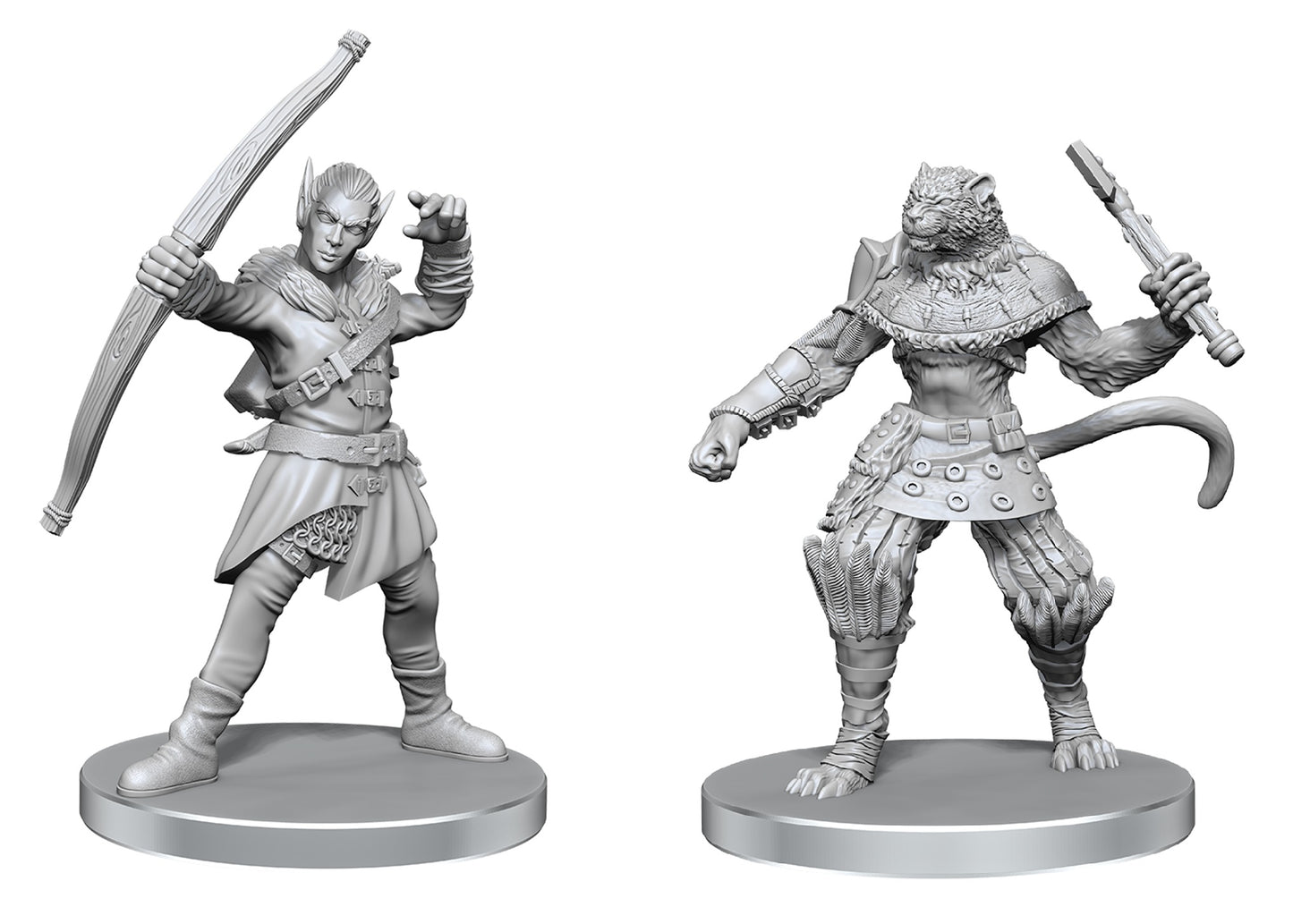 D&D Minis: PF Elf Hunter & Catfolk Bandit