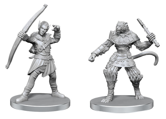 D&D Minis: PF Elf Hunter & Catfolk Bandit