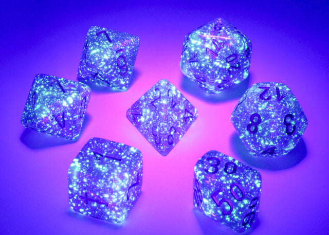 Chessex: 7 Dice Set - Borealis Royal Purple/Gold Luminary