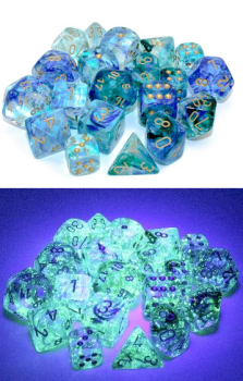 Chessex: 36D6 - Nebula Oceanic/Gold Luminary