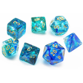 Chessex: 7 Dice Set - Nebula Oceanic/Gold Luminary