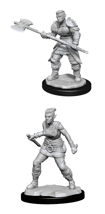 D&D Minis: Orc Barbarian Female