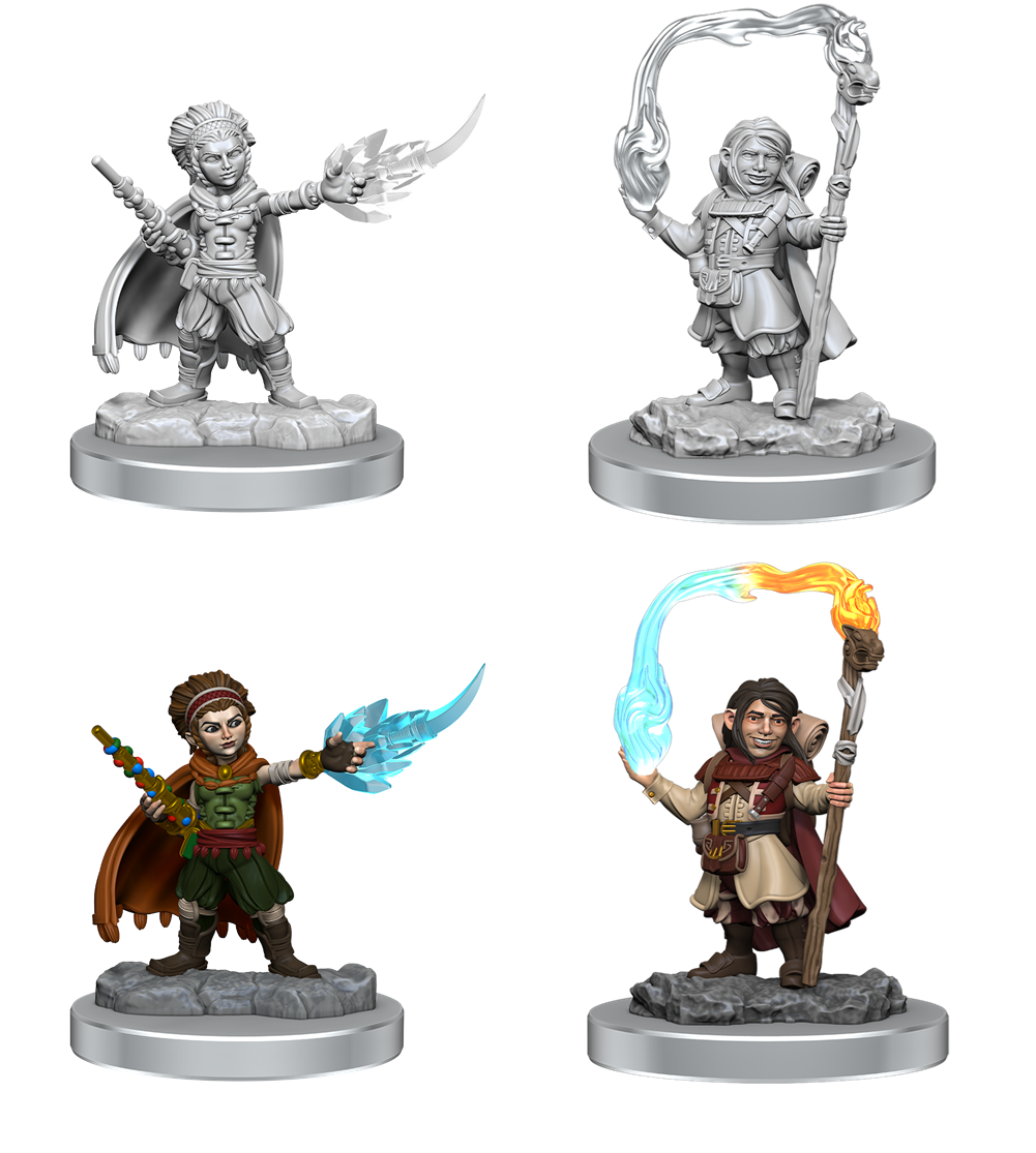 D&D Minis: Halfling Wizards