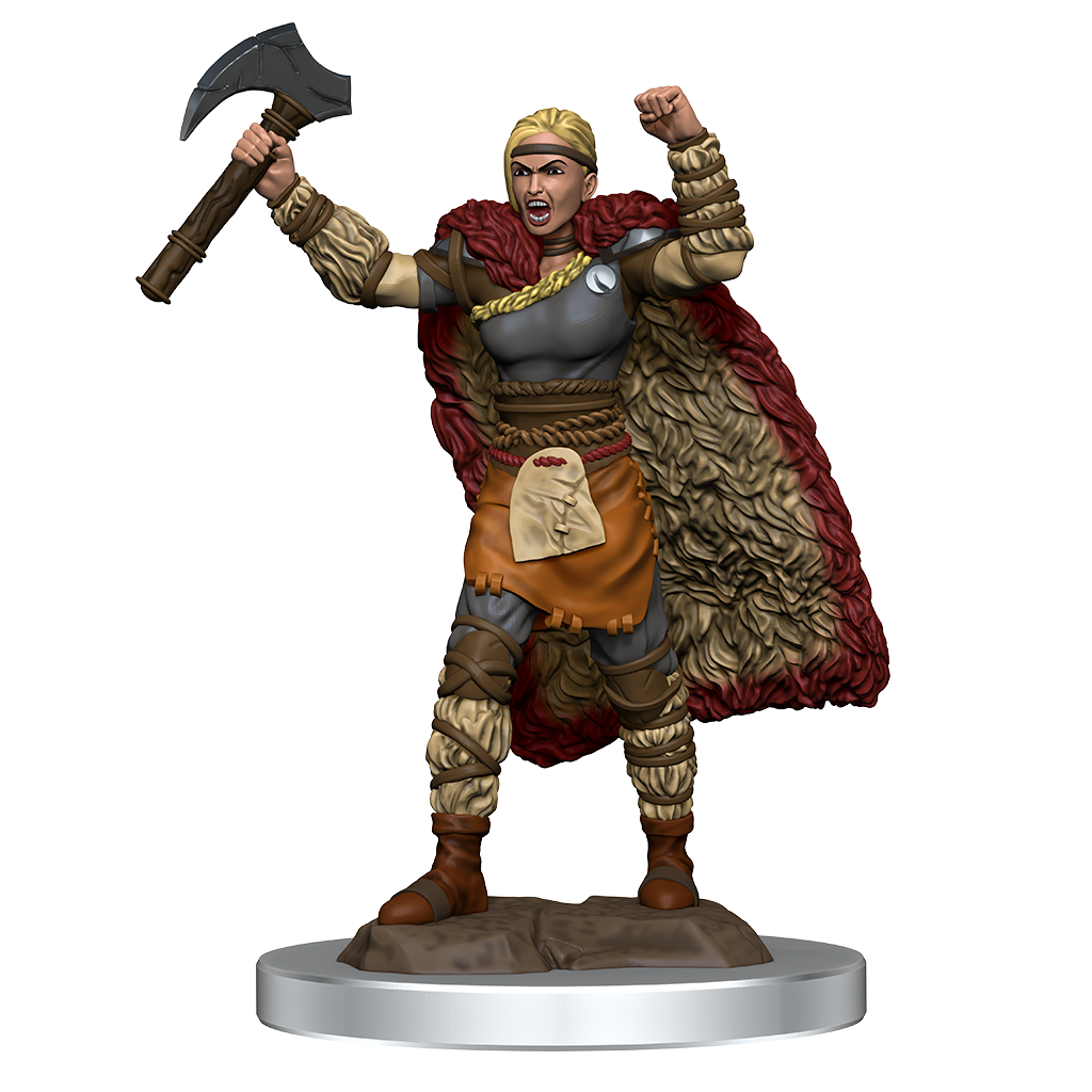 D&D Minis: Human Barbarian Female - Painted