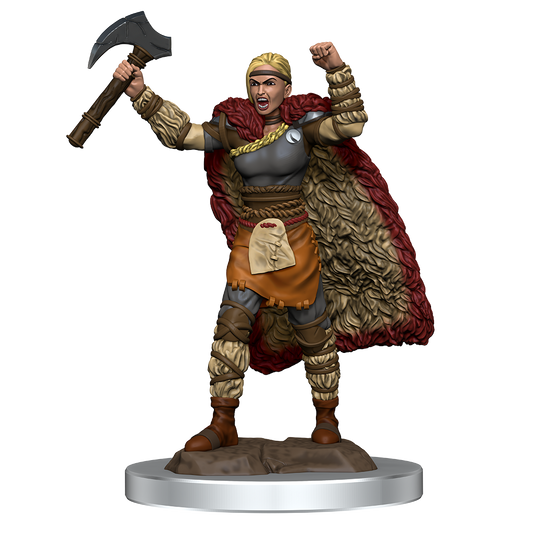 D&D Minis: Human Barbarian Female - Painted