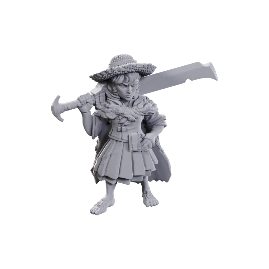 D&D Minis: PF Female Halfling Magus Low-Level