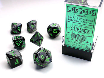 Chessex: 7 Dice Set - Gemini Purple-Teal/Gold