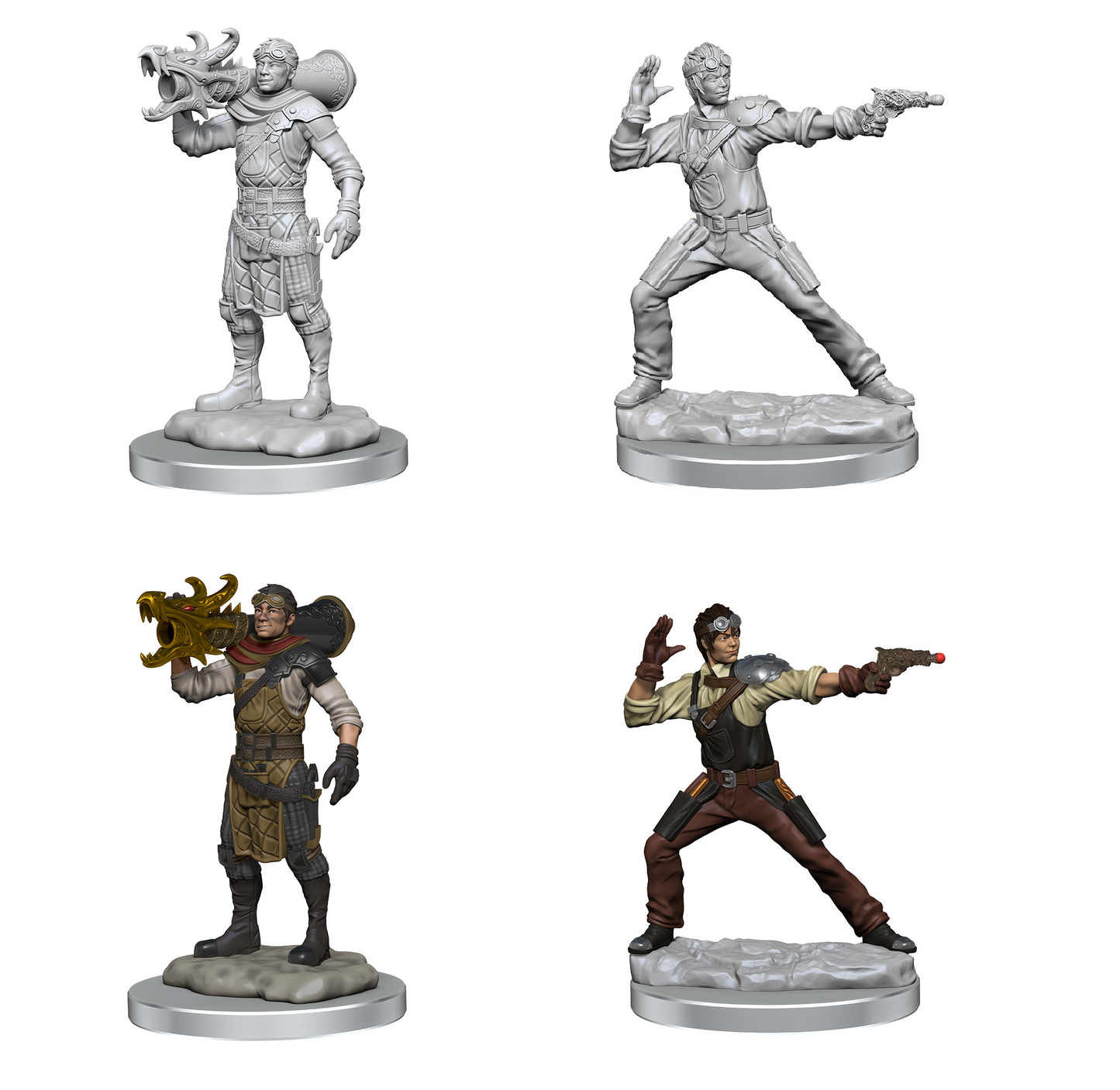 D&D Minis: Human Artificer and Apprentice