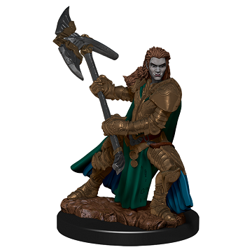 D&D Minis: Half-Orc Fighter Female - Painted