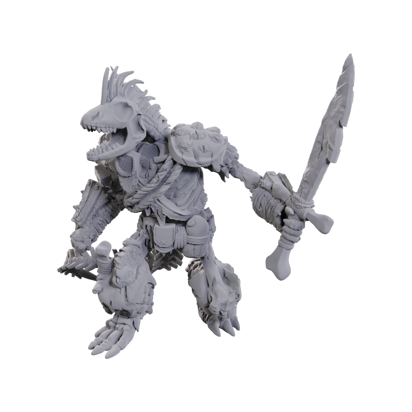 D&D Minis: Lizardfolk Skeleton