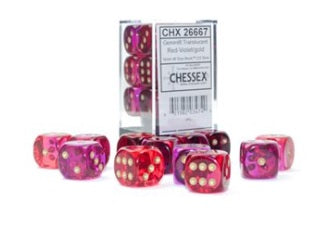 Chessex: 12D6 - Gemini Translucent Red-Violet/Gold