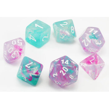 Chessex: 7 Dice Set - Nebula Wisteria/White Luminary