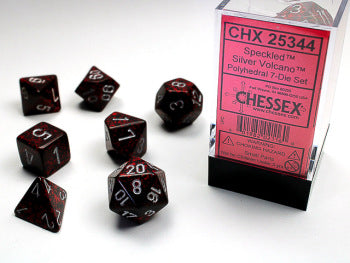 Chessex: 7 Dice Set - Speckled Silver Volcano