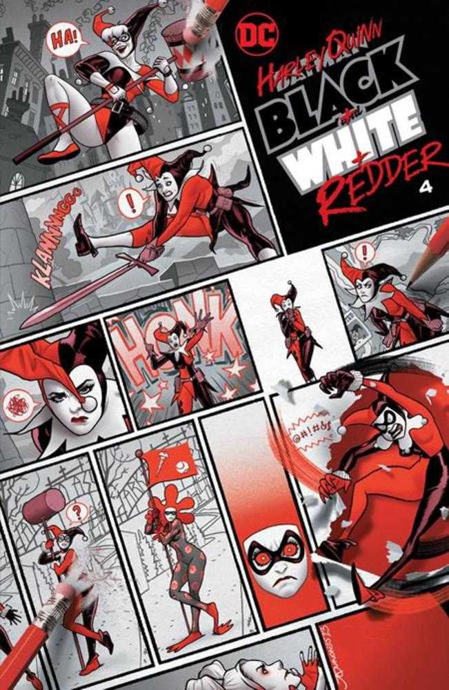 Harley Quinn Black White Redder #4 (Of 6) Cover A Joe Quinones