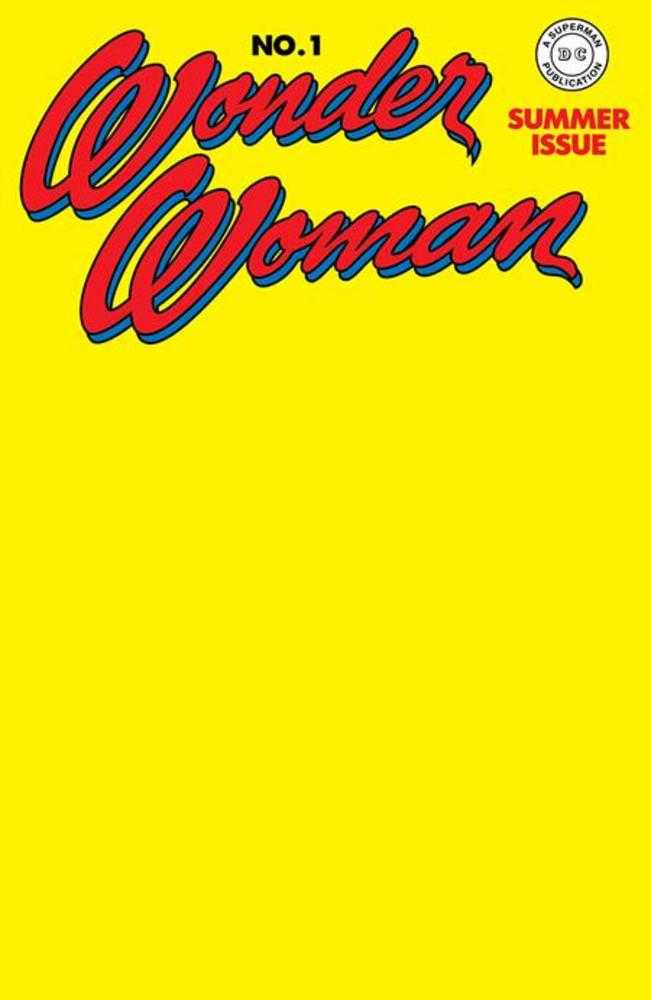 Wonder Woman #1 (1942) Facsimile Edition Cover C Blank Card Stock Variant